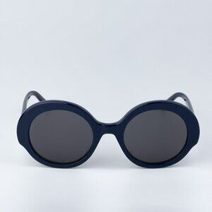 Loewe LW40135I SLIM 90A BRAND NEW Sunglasses Shiny Blue Smoke Round Women